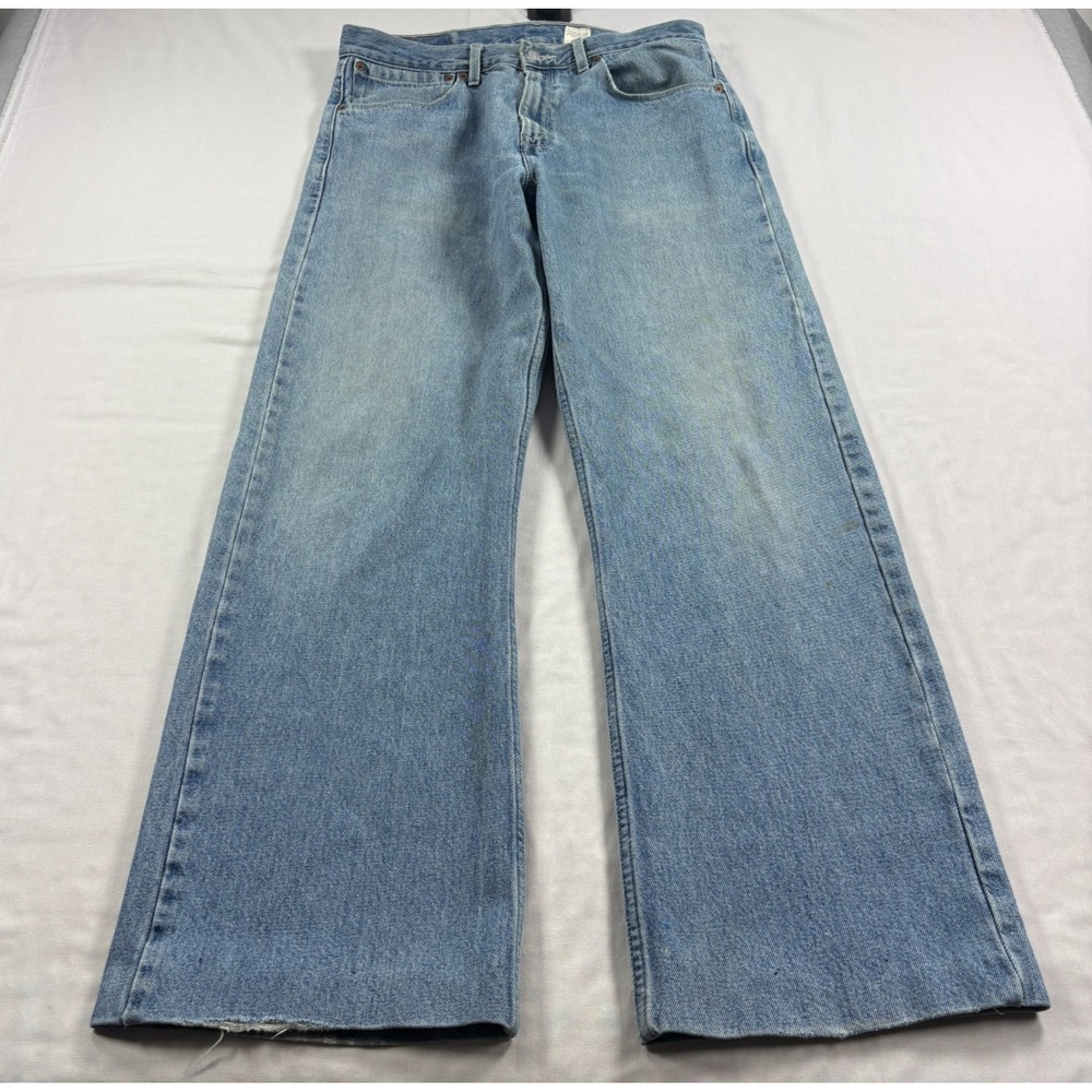 Vintage Levis 557 Jeans Mens 33x34 (Fits 32x31) Blue Relaxed Bootcut Y2K